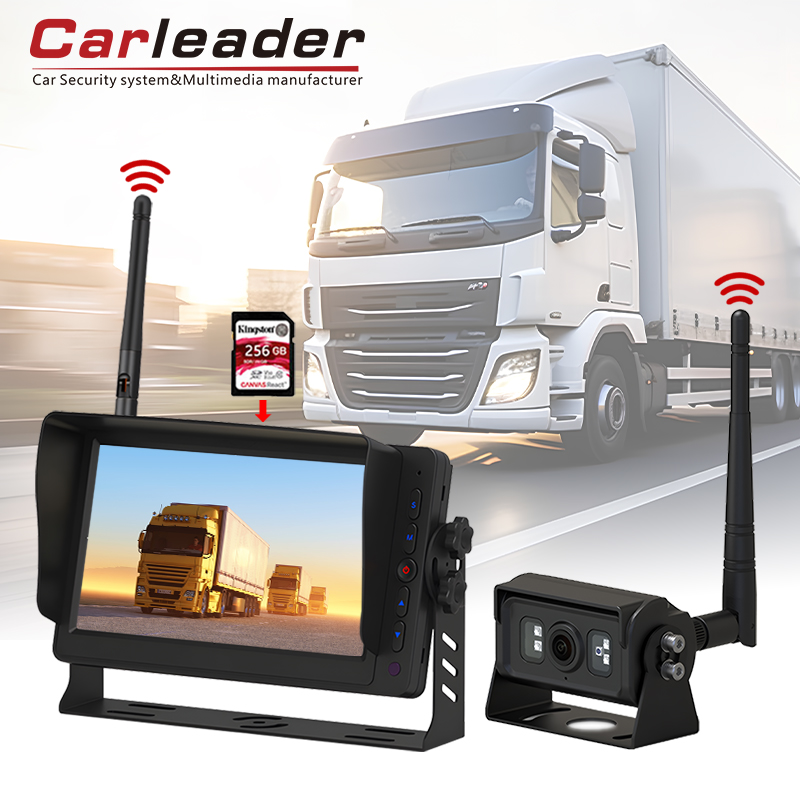 Carleader 7 düymlük DVR Qeyd 2.4GHz Digital Simsiz Monitorinq Sistemi ---- Sürücülük təhlükəsizliyinizi təmin edin