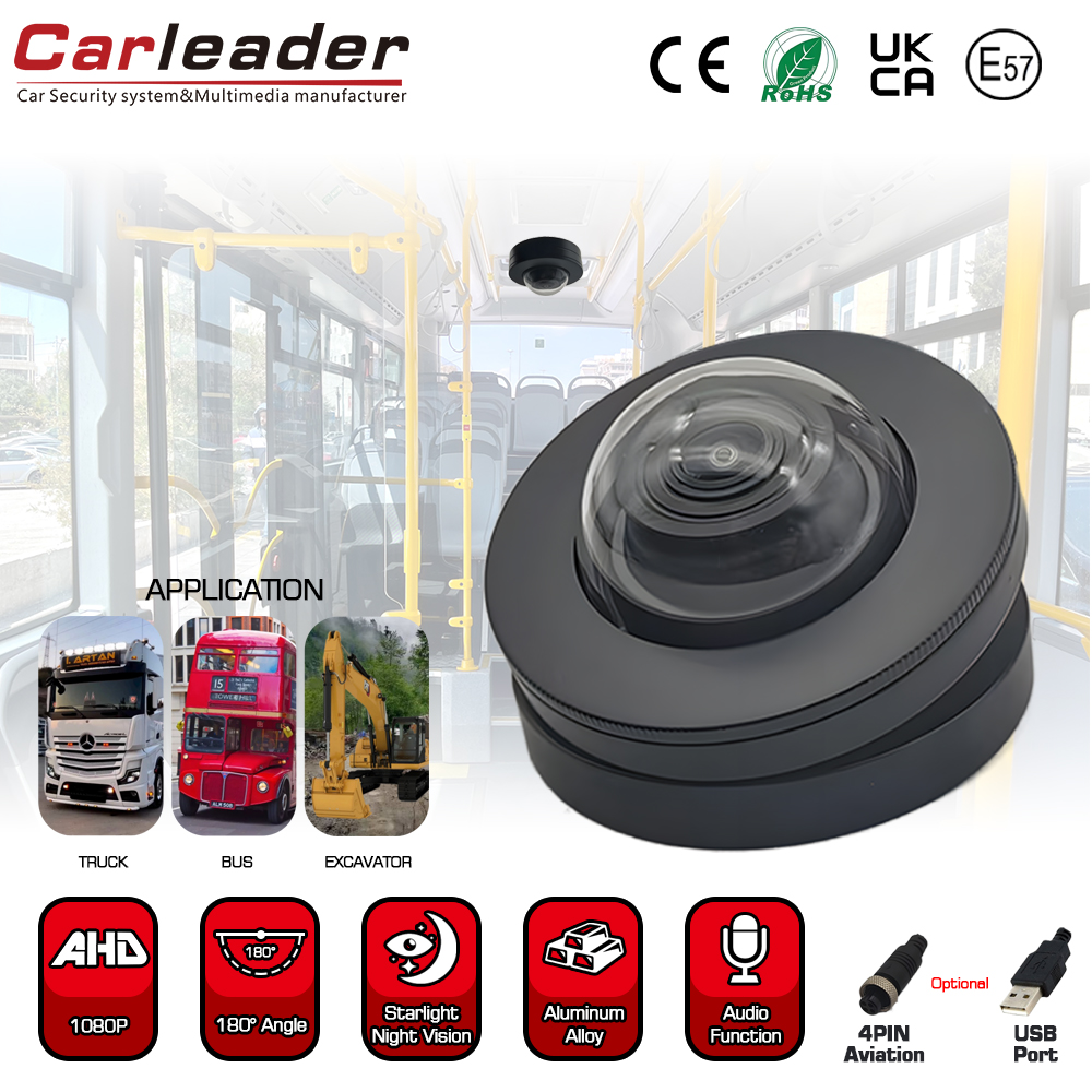 Carleader 180 dərəcə geniş bucaq HD 1080p Dome Nəqliyyat vasitəsi ilə nəzarət