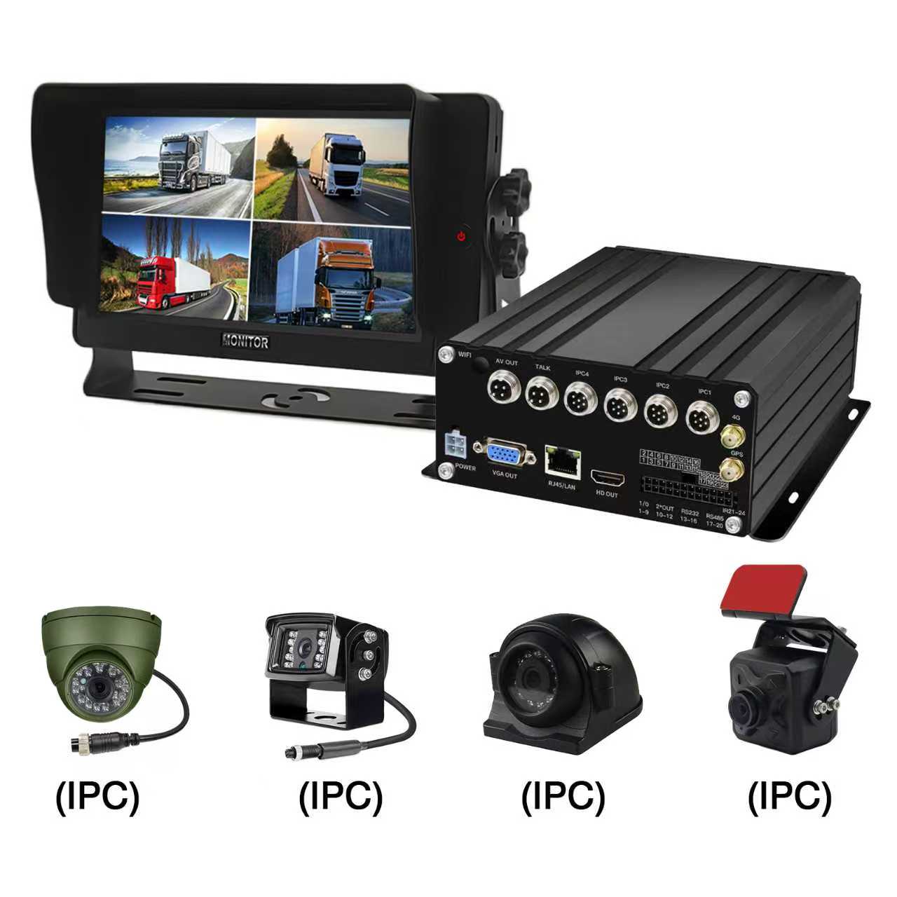 4ch 1080p IPC HDD Vasitə NVR