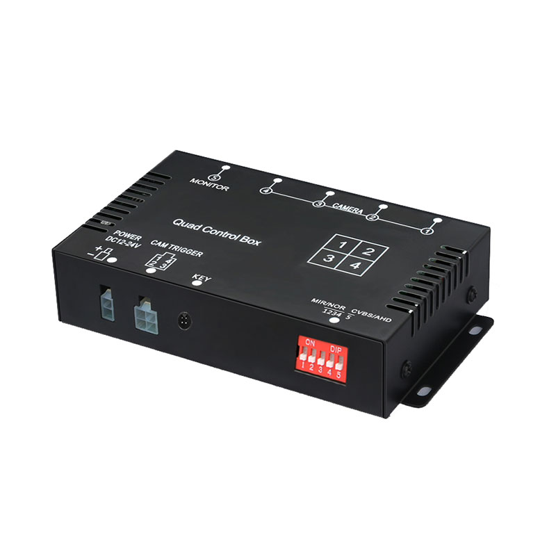 Yük maşını kamera sistemləri üçün 4CH AHD 720P/CVBS Avtomobil Video Splitter