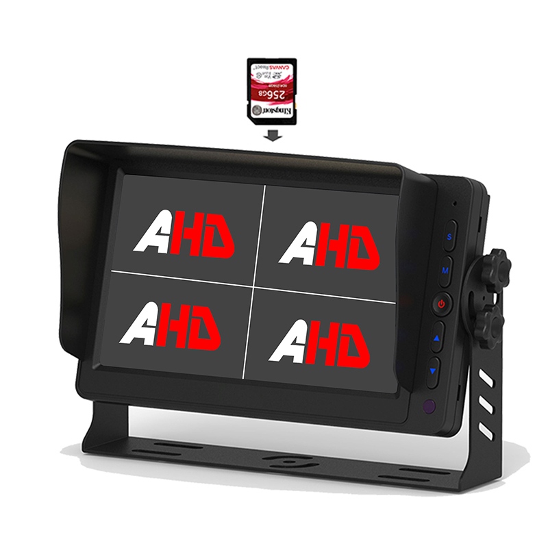 7 düymlük Quad Display Truck Video Recording AHD Monitor