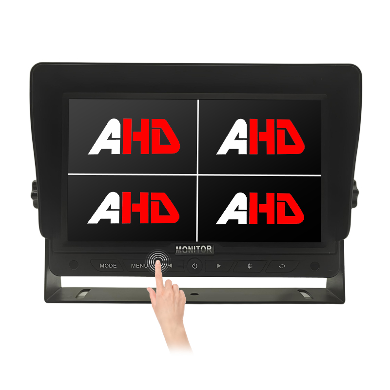 7 düymlük dörd bölünmüş ekran AHD toxunma düymələri geri dönən monitor