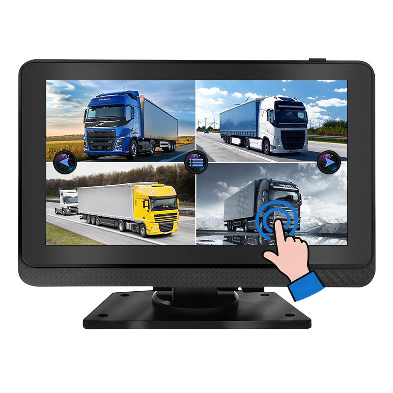 7 düymlük sensor ekranlı avtomobil 1080P qeydli dörd görünüşlü DVR monitoru